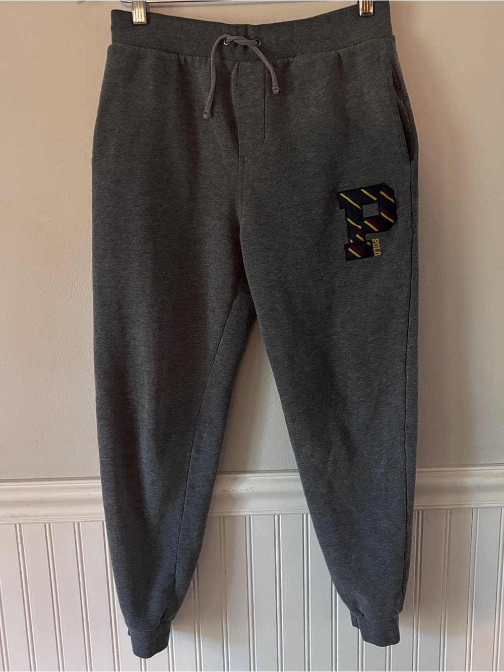 Polo Ralph Lauren Letterman Joggers Fleece Sweatpants with Pockets